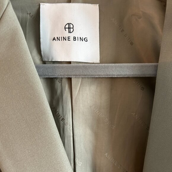 Anine Bing Quinn Blazer in Green Khaki - Picture 9 of 9